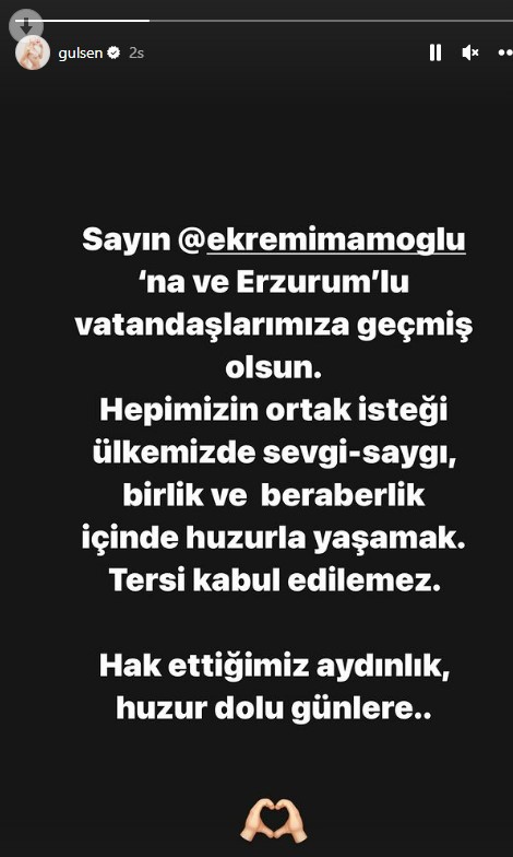 Gülşen, Ekrem İmamoğlu'nun saldırıya uğramasına sessiz kalmadı: Ortak isteğimiz saygı ve sevgi içinde yaşamak