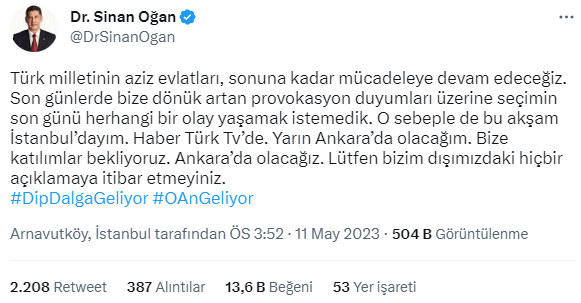 İnce'nin ardından Sinan Oğan'da mı adaylıktan çekiliyor? Bomba iddiaya yanıt Ümit Özdağ'dan geldi