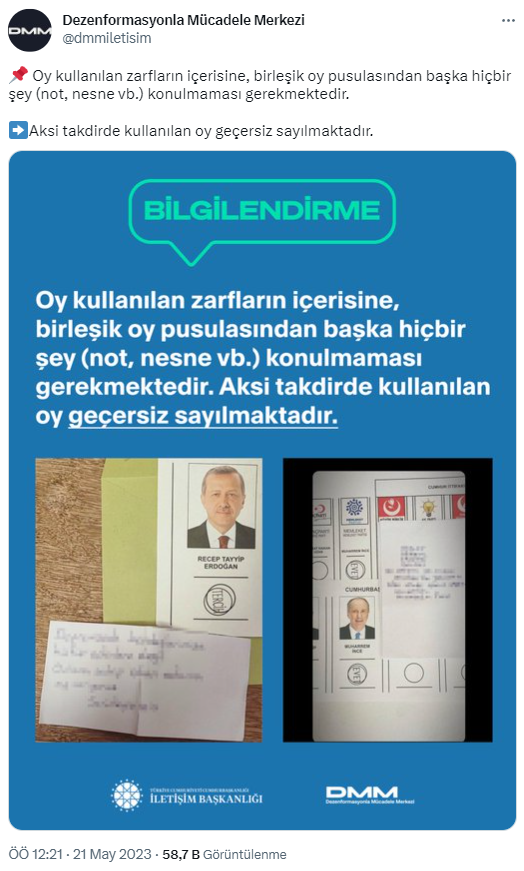 İletişim Başkanlığı'ndan 28 Mayıs seçimleri öncesi vatandaşlara önemli uyarı