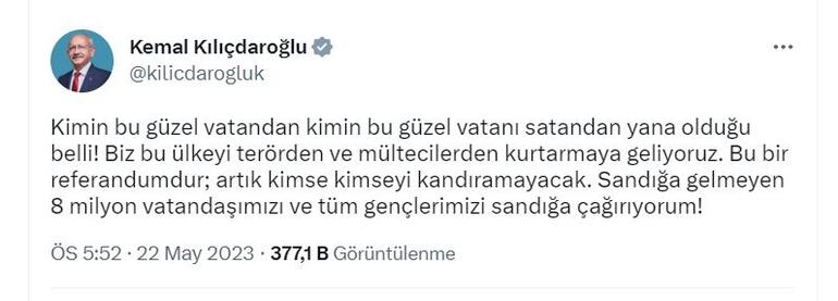 Kılıçdaroğlu: 8 milyon vatandaşımızı sandığa çağırıyorum