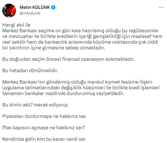 Nakit avans çekiminin durdurulduğu iddiasına AK Partili Külünk'ten ilk yorum: Özel bankalar Türkiye'ye operasyon çekiyor