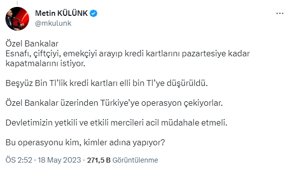 Nakit avans çekiminin durdurulduğu iddiasına AK Partili Külünk'ten ilk yorum: Özel bankalar Türkiye'ye operasyon çekiyor