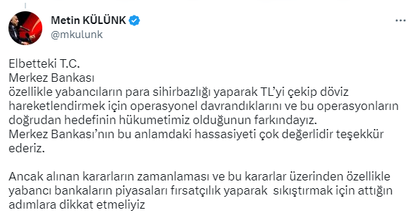 Nakit avans çekiminin durdurulduğu iddiasına AK Partili Külünk'ten ilk yorum: Özel bankalar Türkiye'ye operasyon çekiyor