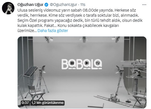 Oğuzhan Uğur, saatler kala Seçim Özel programını iptal etti: Tehdit edildik