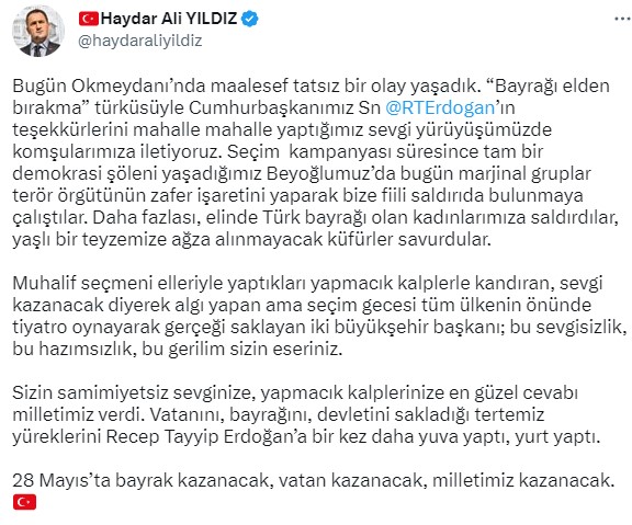 Okmeydanı turunda olay çıktı, Beyoğlu Belediye Başkanı isyan etti: Türk bayrağı taşıyan kadınlarımıza saldırdılar