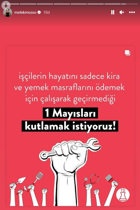 Ünlü isimlerin 1 Mayıs Emek ve Dayanışma Günü paylaşımları