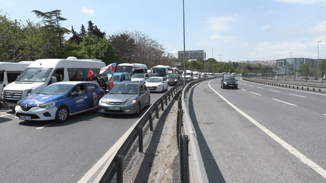 Cumhur İttifakı'nın İstanbul mitingi öncesi D-100'de yoğunluk