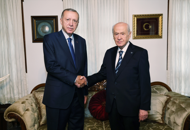 Cumhurbaşkanı Erdoğan, Bahçeli'yi ziyaret etti