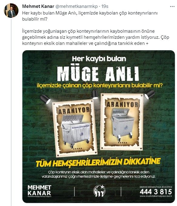 Mustafakemalpaşa Belediye Başkanı Mehmet Kanar, Müge Anlı'ya seslendi