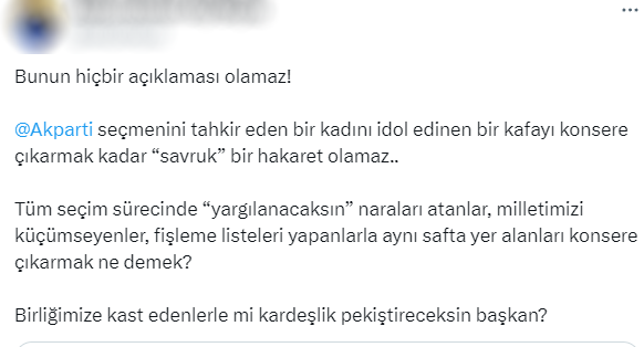 Melek Mosso'ya sahnede sarılıp şarkı söyleyen AK Partili Belediye Başkanı Cüneyt Yüksel'e kendi cenahından büyük tepki var