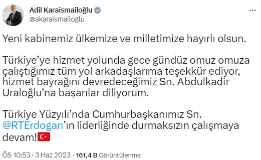 Koltuğu devreden eski bakanlardan peş peşe veda paylaşımı