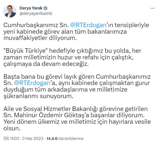 Koltuğu devreden eski bakanlardan peş peşe veda paylaşımı