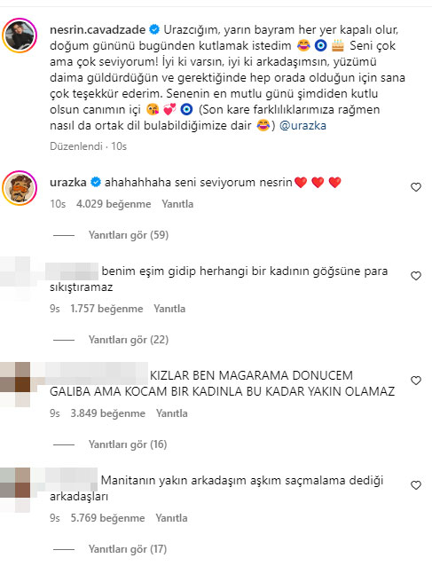 Nesrin Cavadzade, Uraz Kaygılaroğlu'nu öpücüklere boğdu! Paylaştığı video sosyal medyayı karıştırdı