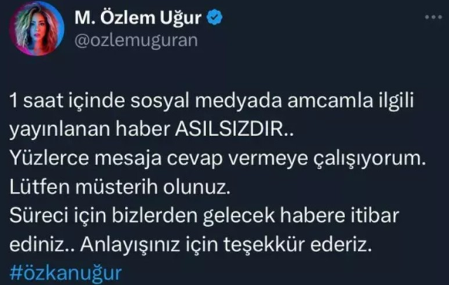 Entübe edilen Özkan Uğur'un yeğeni çıkan ölüm haberlerine isyan etti