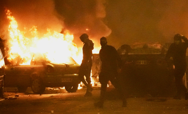 Protestolar sırasında serbest bırakılan 3 aslan Paris sokaklarında görüntülendi