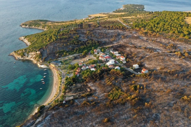 İzmir Aliağa'da çıkan orman yangını kontrol altına alındı! Bölgenin son görüntüsü yürek burktu