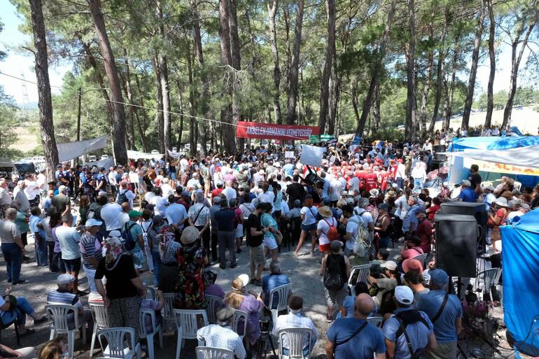 CHP lideri Kılıçdaroğlu Akbelen'e geldi, köylüler, çevreciler ve sendika üyeleri ile görüştü