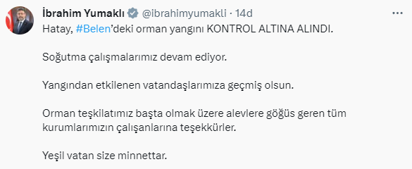 Son Dakika: Hatay'ın Belen ilçesindeki orman yangını kontrol altına alındı, gözler şimdi Çanakkale'de