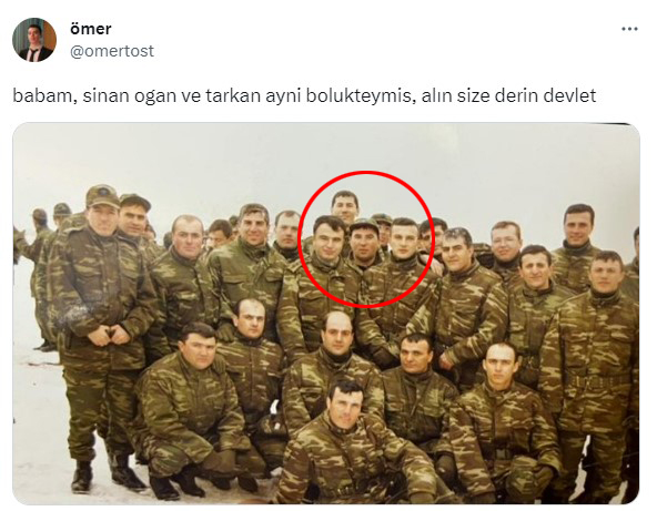 Birlikte bedelli askerlik mi yaptılar? Tarkan ve Sinan Oğan'ın yan yana geldiği fotoğraf ortalığı karıştırdı