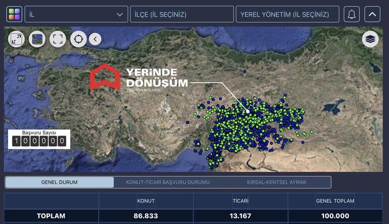 Bakan Özhaseki: Yerinde Dönüşüm projemize başvuru sayısı 100 bini buldu