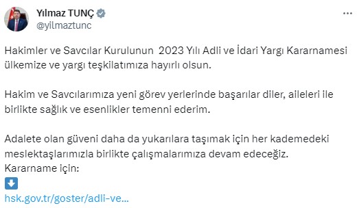 Son Dakika: HSK kararnamesiyle 3 bin 423 hakim ve savcının görev yeri değiştirildi