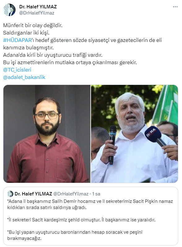 HÜDA PAR Genel Başkan Yardımcısı Halef Yılmaz: Münferit bir olay değil