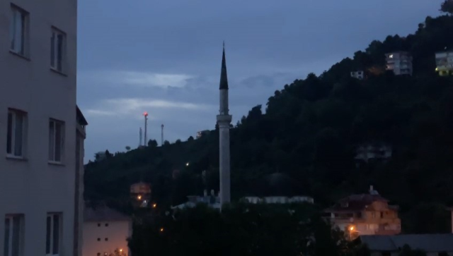 Rize'de camilerden sel ve heyelana karşı tedbirli olunması yönünde anonslar yapıldı