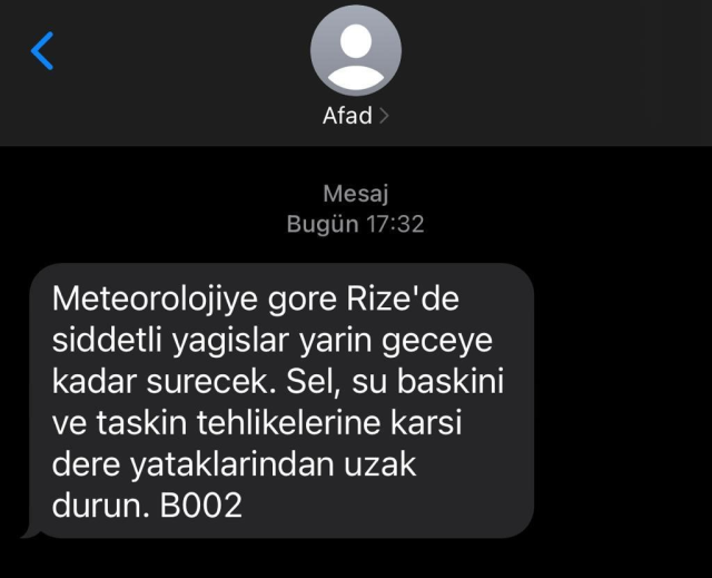 Rize'de camilerden sel ve heyelana karşı tedbirli olunması yönünde anonslar yapıldı