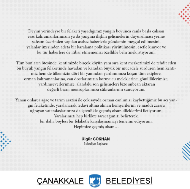 Yangın sırasında tatile çıktığı iddia edilen Çanakkale Belediye Başkanı Ülgür Gökhan'ın hastanede yattığı ortaya çıktı