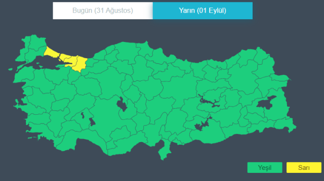 Meteoroloji'den İstanbul dahil 3 il için sarı uyarı! Kuvvetli gök gürültülü sağanak geliyor