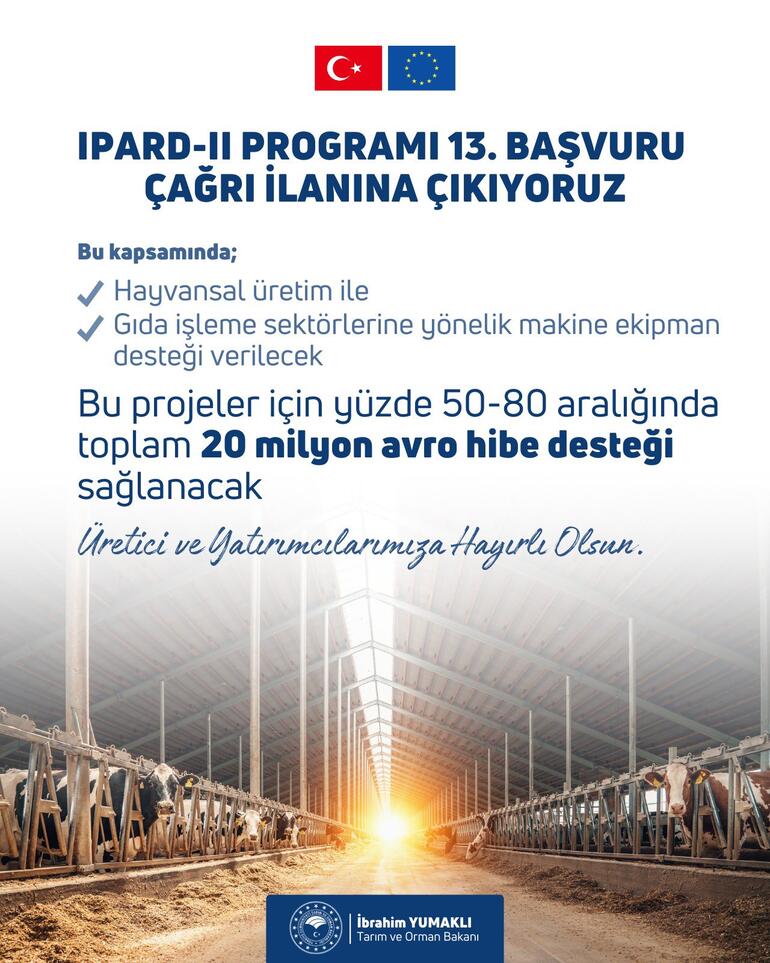 IPARD II Programı için 13'üncü başvuru çağrısı