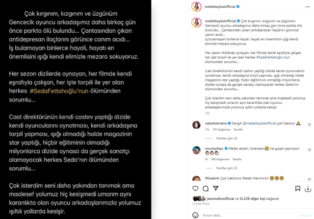 Onur Büyüktopçu ve Melek Baykal, meslektaşlarının ölümünün ardından isyan etti: Yapımcı ve menajerler suçlu