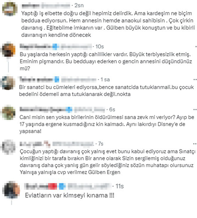 Atatürk'ün fotoğrafına müstehcen hareketler yapan çocuğa beddua eden Gülben Ergen, tepki çekti