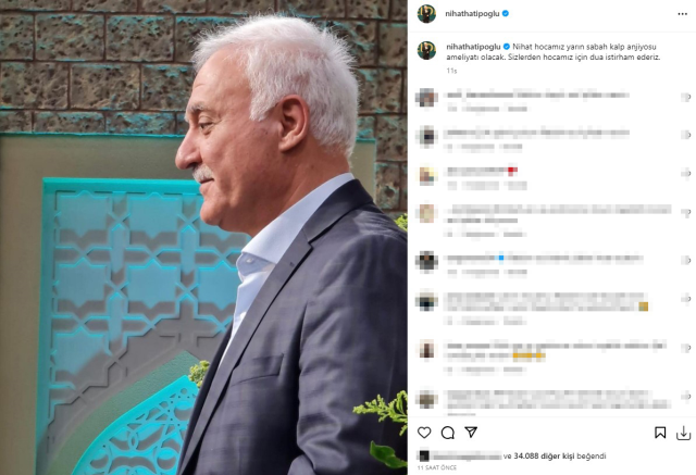 Nihat Hatipoğlu bugün ameliyat olacak! Sevenlerinden dua istediler