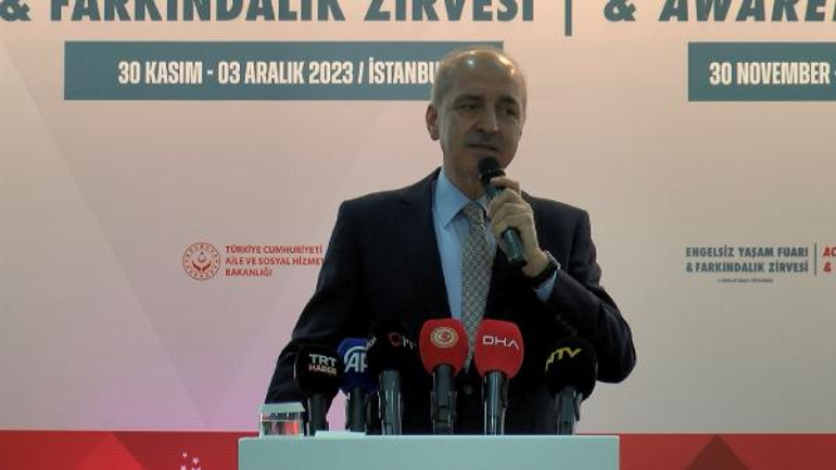 TBMM Başkanı Kurtulmuş ve Bakan Göktaş Engelsiz Yaşam Fuarı'nda konuştu