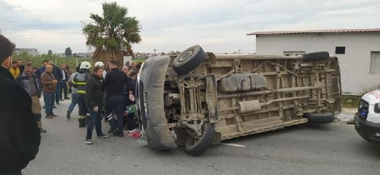 Hatay'da 1 kişinin öldüğü, 7 kişinin yaralandığı kaza kamerada