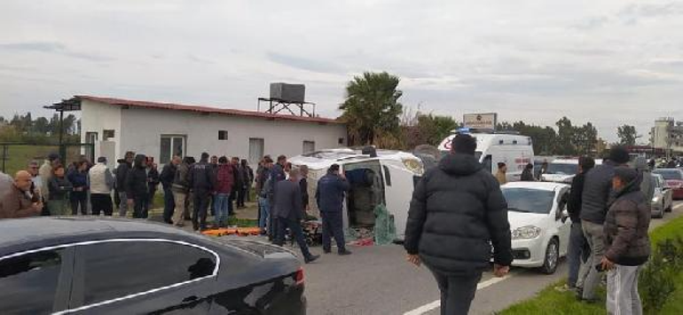 Hatay'da 1 kişinin öldüğü, 7 kişinin yaralandığı kaza kamerada