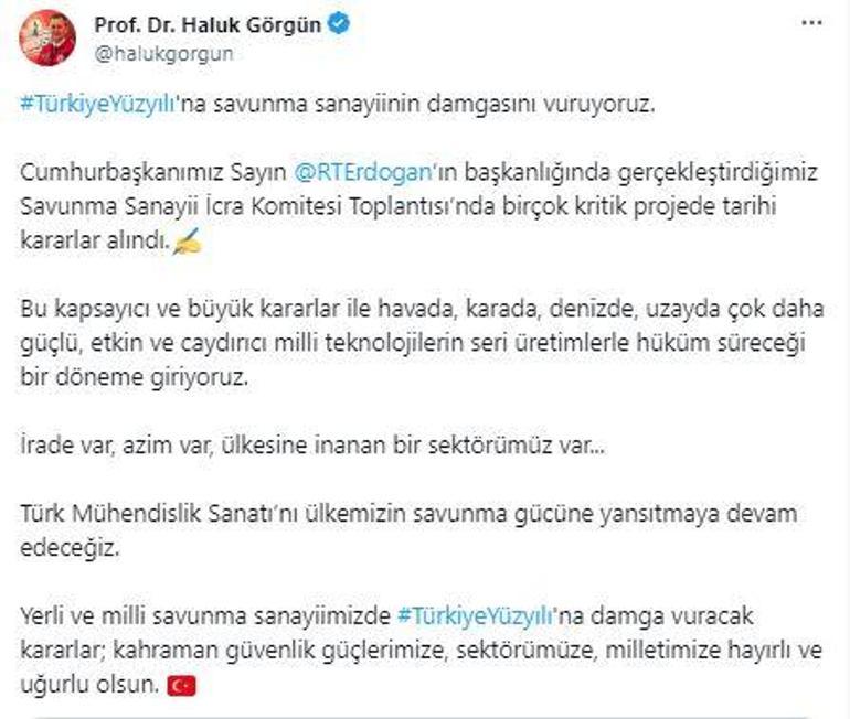 Haluk Görgün: Milli teknolojilerin seri üretimlerle hüküm süreceği bir döneme giriyoruz