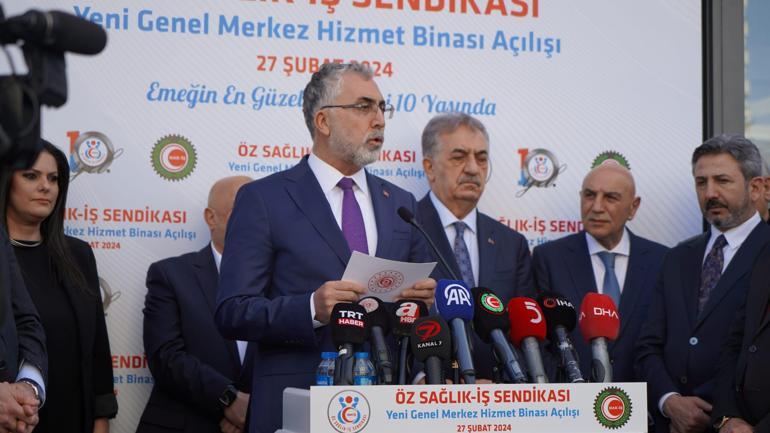 Bakan Işıkhan, Öz Sağlık-İş Sendikası'nın yeni hizmet binasını açtı