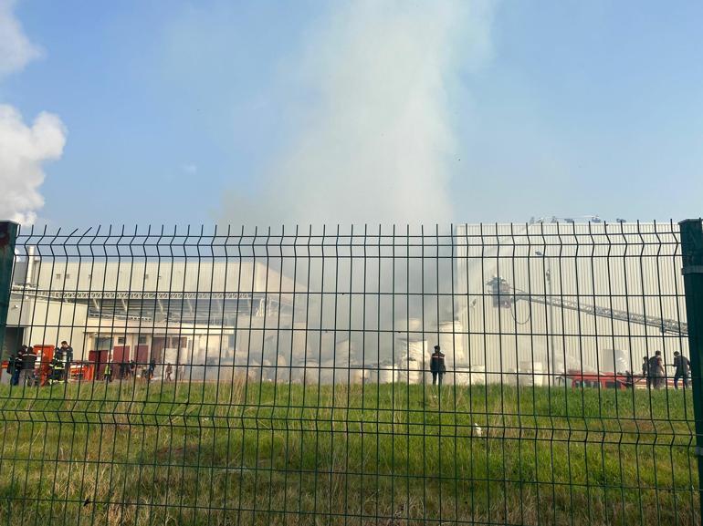 Manisa'da kağıt fabrikasının bahçesinde yangın