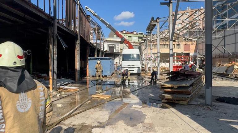 Pendik'te boş dükkanda çıkan yangın söndürüldü