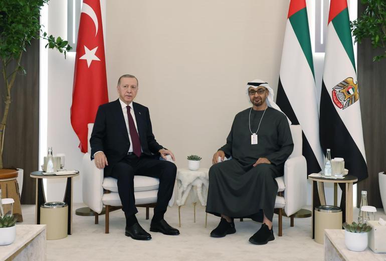 Erdoğan, BAE Devlet Başkanı El Nahyan ile bir araya geldi