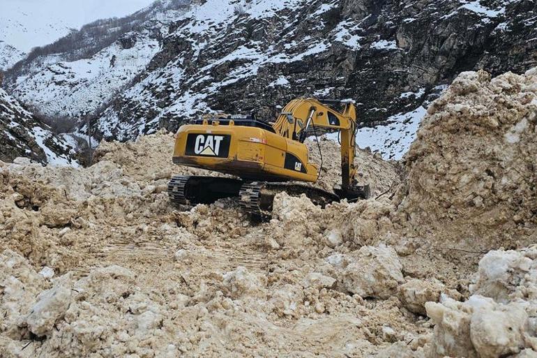 Van'da mahalle yoluna çığ düştü