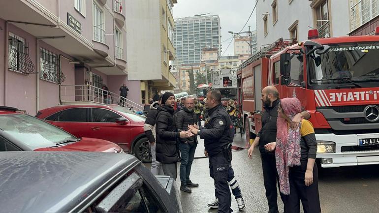 Maltepe'de 4 katlı binada yangın; dumandan etkilenen kedi kurtarılamadı