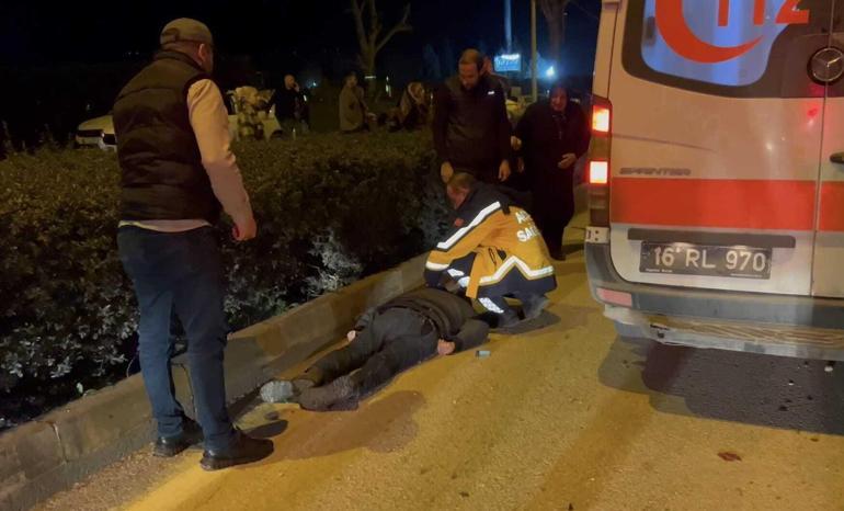 Bursa'da kaza yapan otomobillerden biri motosiklete çarptı: 1 ölü, 1 yaralı