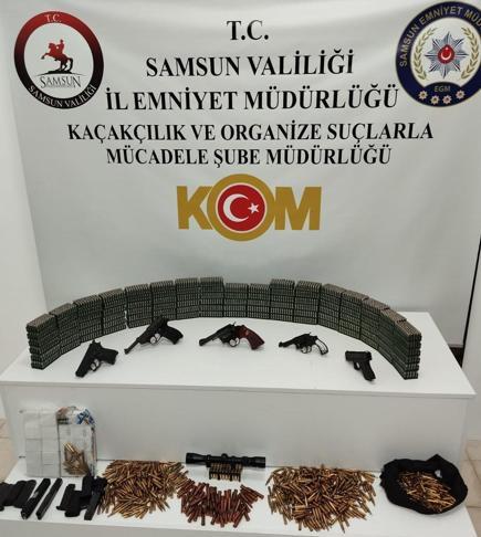 Samsun merkezli 3 ilde kaçak silah ticareti operasyonu; 5 gözaltı