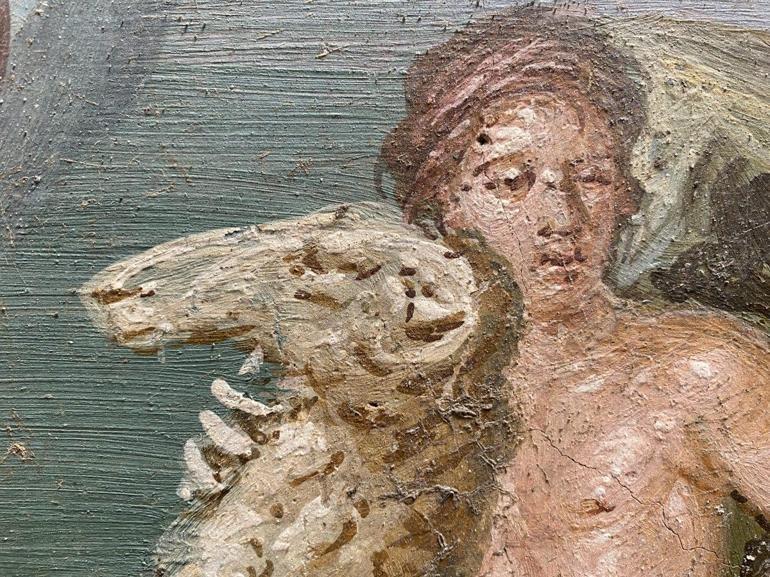 Pompeii’de 2000 yıllık renkleri çok az zarar görmüş duvar resmi bulundu