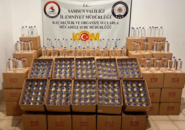 Samsun’da 1600 litre etil alkol ele geçirildi