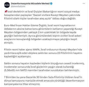 İletişim Başkanlığı'ndan İsrail'in sosyal medya paylaşımlarına yalanlama