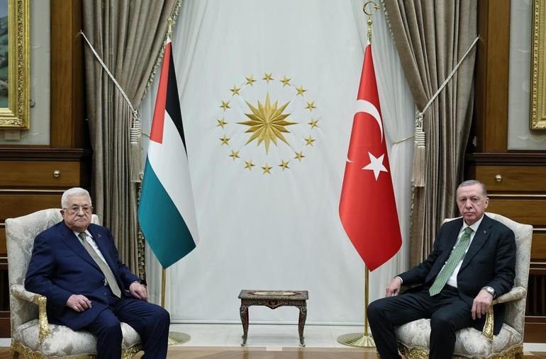 Cumhurbaşkanı Erdoğan, Filistin Devlet Başkanı Abbas ile görüştü